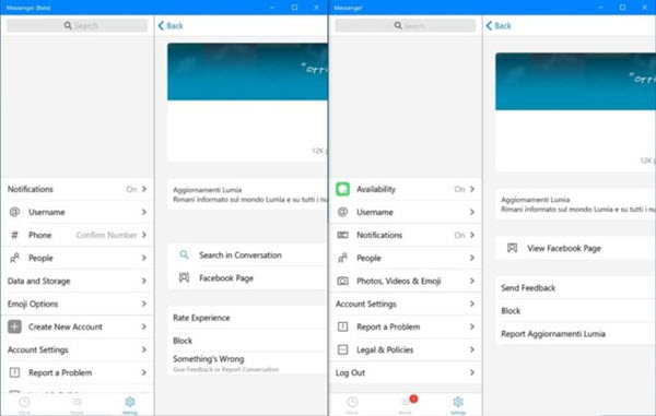 Facebook Messenger bêta